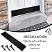 Dunzy Door Kick Plate with Black Screws Thickness Satin Aluminum Door Push Plate Polished Metal Kickplate for Door Protection, Black Color(8'' x 34'', 1 Pcs)