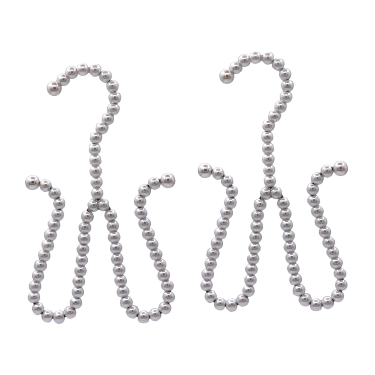 PRETYZOOM 2pcs Leather Shoe Holder Faux Pearl Abs Material Easy to Install Drying Shelf