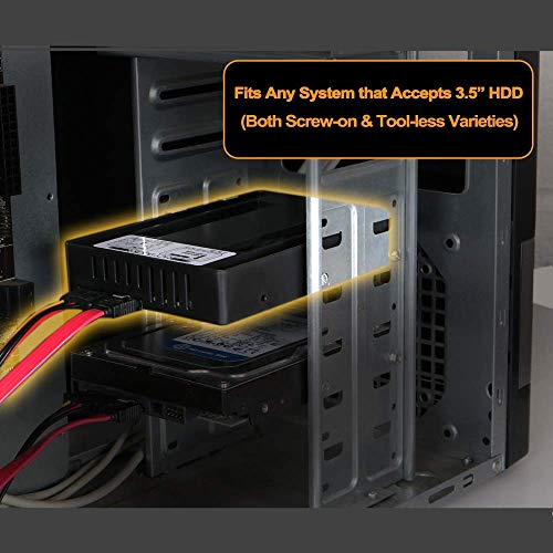 ICY DOCK Tool-Less 2.5" SATA SSD HDD to 3.5" SATA HDD Drive Bay Converter Mounting Bracket Kit Adapter - EZConvert MB882SP-1S-3B