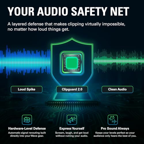 Image of Elgato Wave:3 MK.2 USB Condenser Microphone, DSP Effects | Clipguard 2.0 protection, Auto Gain calibration, Onboard voice enhancer, compressor, EQ, Multifunction dial, USB-C