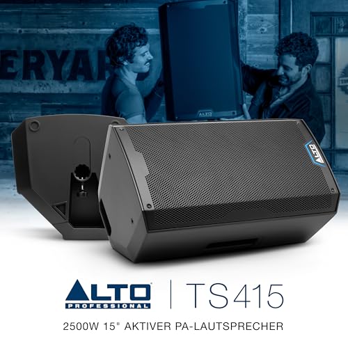 ALTO TS415 2500 Watt 15-Zoll Aktiver PA-Lautsprecher mit 3-Kanal Mixer, Bluetooth-Streaming, Drahtloser Lautsprecherkopplung, DSP App
