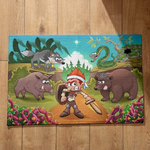 EHOMERY Alfombra De Cocina Larga Felpudos Lavables Linda Caricatura Alfombra Felpudo Muy Grande para Entrada De Casa Felpudo Entrada Casa Barato 40x60cm,