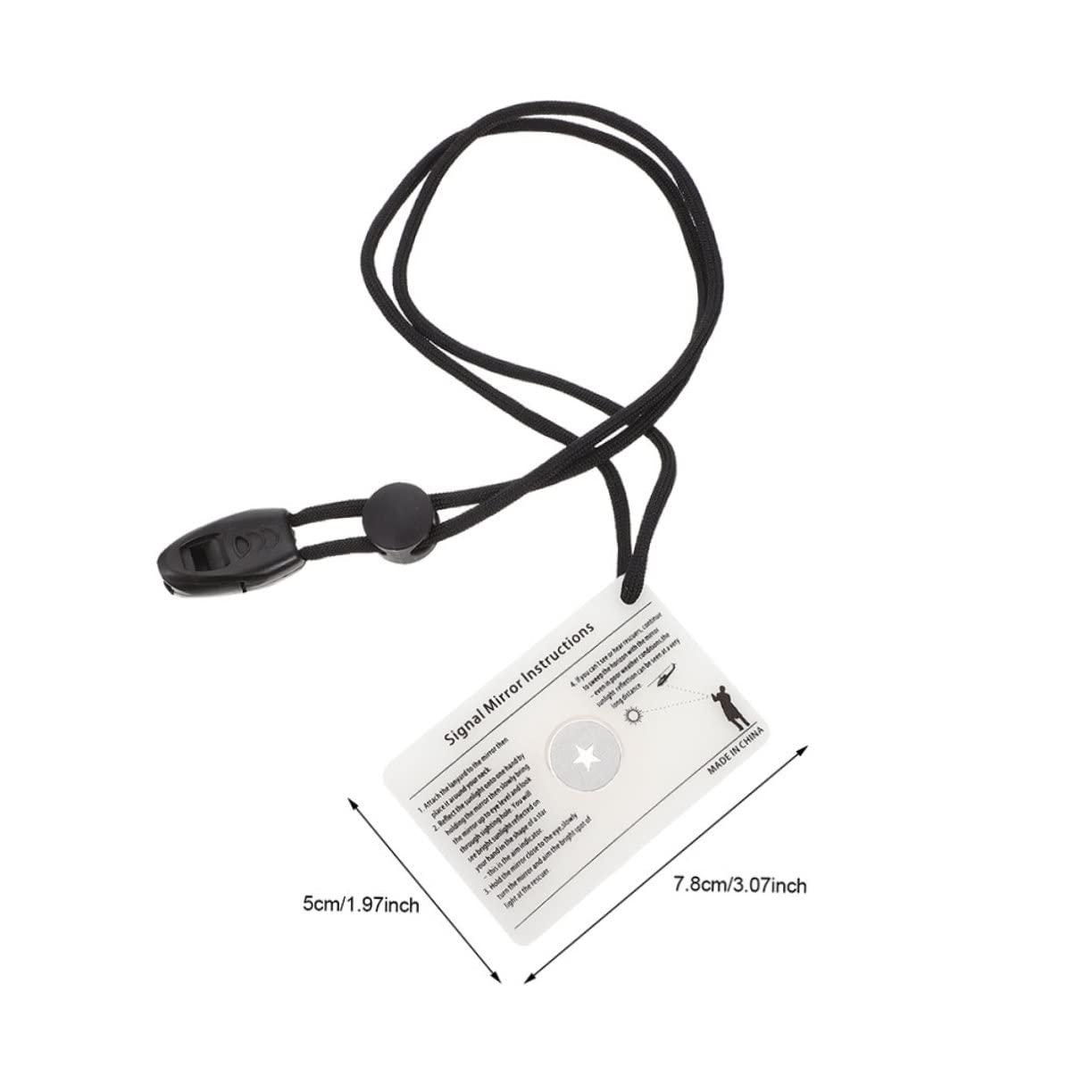 Hemoton 2Pcs Survival Mirror Outdoor Reflective Mirror for Camping Hiking and Emergency Use Lightweight Design with Lanyard for Easy Carrying and Direction