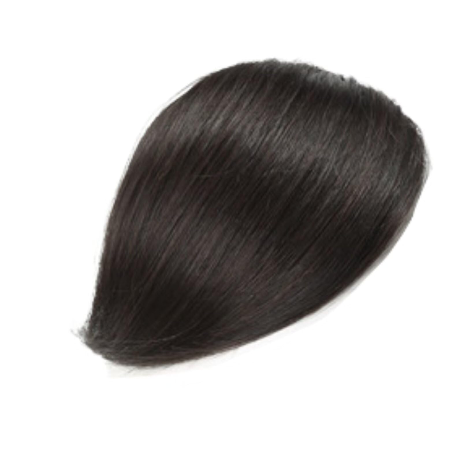 RUNRAYAY Thick Side Bangs Clip in Bangs Real Human Hair Bang Fringe Swept Bangs Extensions Clip on Bangs Fashion Natural Look Hairpiece for Girls Nature Black - Image 2