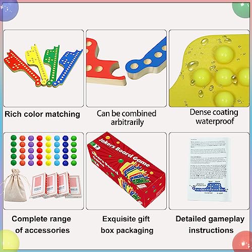 Colorful Jokers and Marbles juego de mesa para 2-8 jugadores miniatura 2