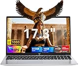 ACEMAGIC Ordinateur Portable 17,3 Pouces,5500Mah,Nouvelle Génération Processeur 4300U(Jus qu'à 3.7Ghz) 16Go Ram DDR4 512 Go SSD,WIFI5,BT5.0,HDMI,Cache Caméra,PC Portable Argenté,Pliage à 180°