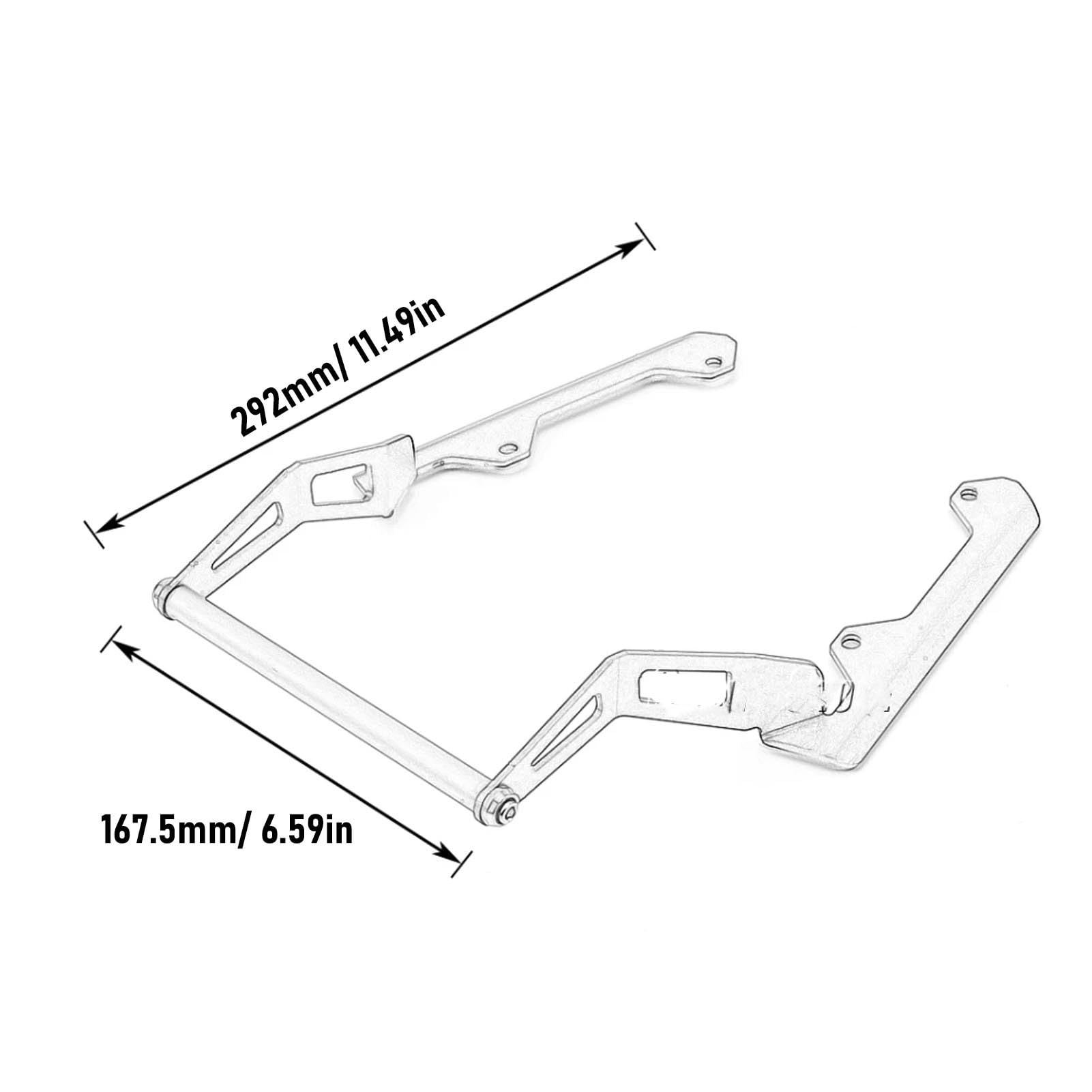 Fockety Support de Fixation pour Barre de Navigation GPS pour Moto SR GT 200 2022-2025, Extension de 12 mm à 22 mm, Support de téléphone Portable pour Barre transversale