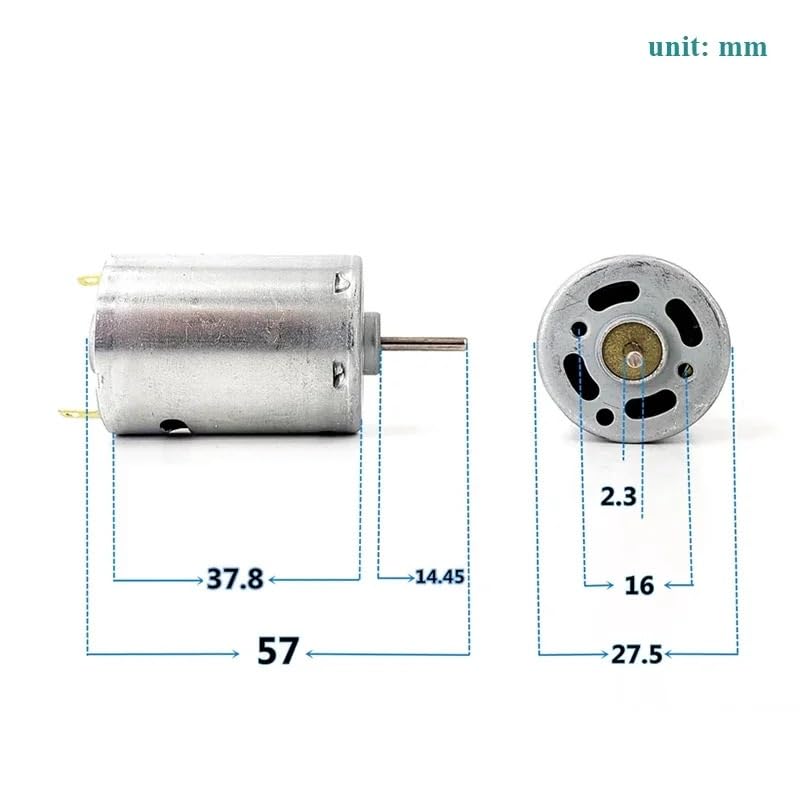 RS-385SV-2460 12-24 V 23000 obr./min Mikro szczotkowany silnik prądu stałego MIni 28 mm Wysoka prędkość dla majsterkowiczów Suszarka do włosów Dmuchawa powietrza Zabawki
