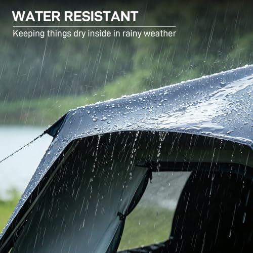 Image of EVER ADVANCED 6 Person Camping Tent, Blackout Design Tent for Camping Instant Cabin Tents for Family with Rainfly, 60s Easy Setup, Water-Resistant