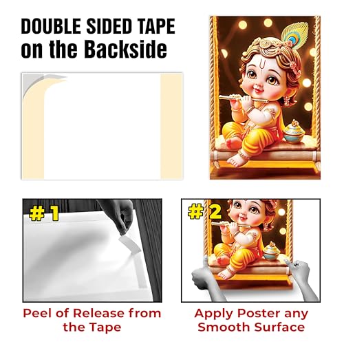 Image of Twinster Bal krishna Posters Photo for Pregnant Women, Baby Poster Self Adhesive (Size 45 cm by 30 cm) Pack of 1 (Design 22)