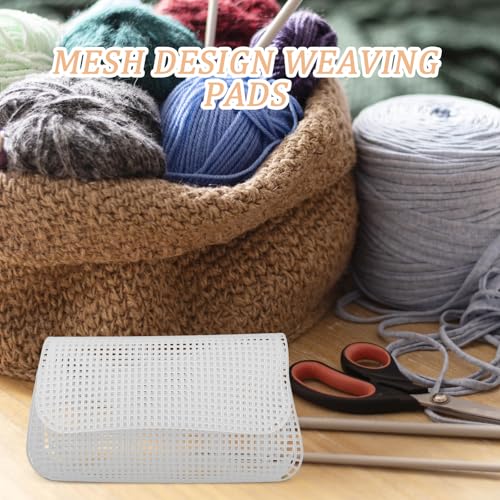 Image of DIYEAH Plastic Mesh Canvas Sheets for Crochet Bag 4pcs White 2mm Grid Plastic Canvas for Cross Stitch 13.97 X 12.99 Inch