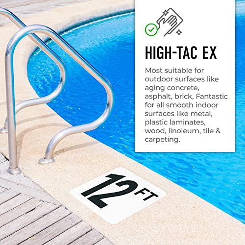 Marcador adhesivo para piscina 12 pies 6x6 pulgadas miniatura 3