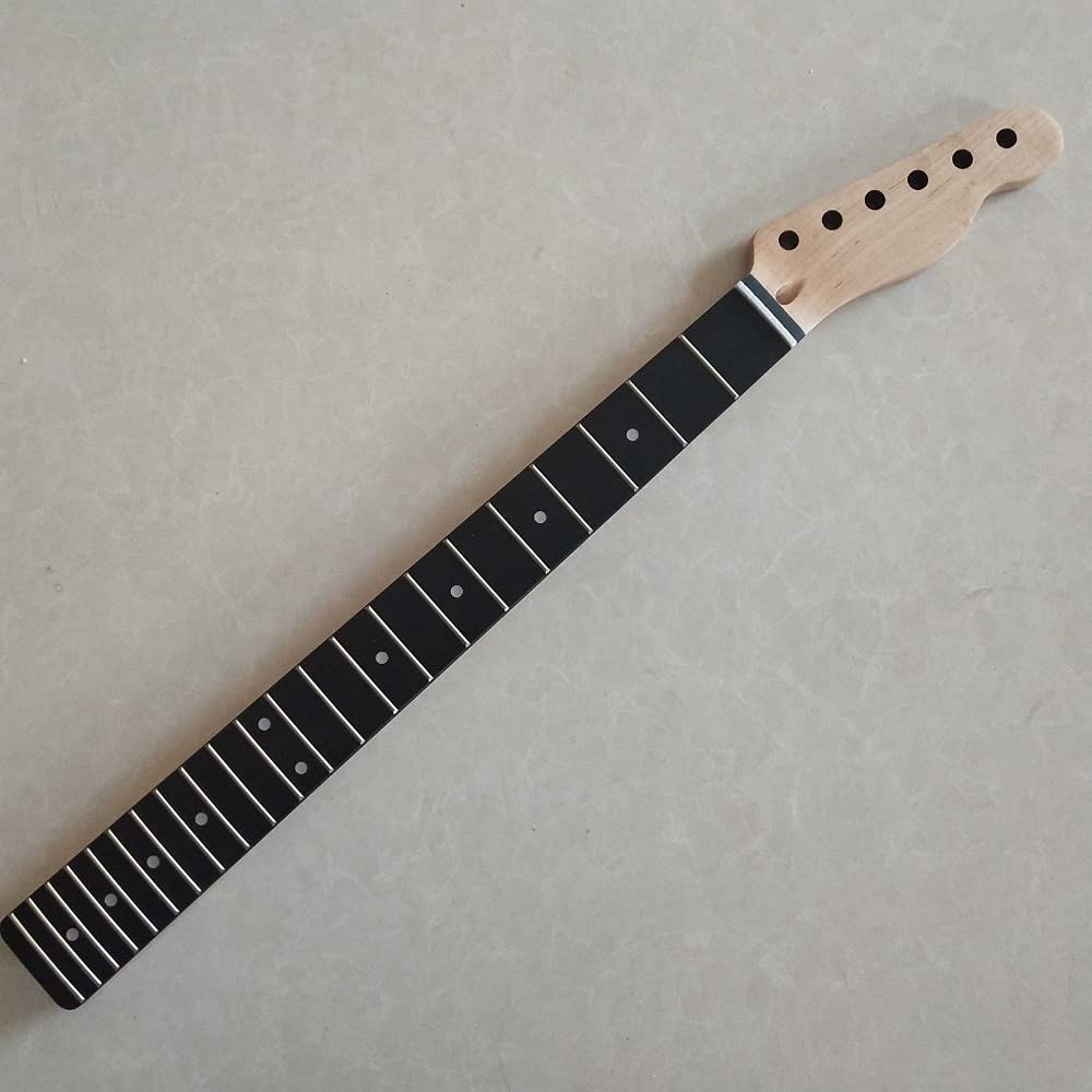 Manico Per Chitarra Elettrica In Acero Fiammato Tostato E Tastiera Ebano &ndash; 22 Fret, Satin