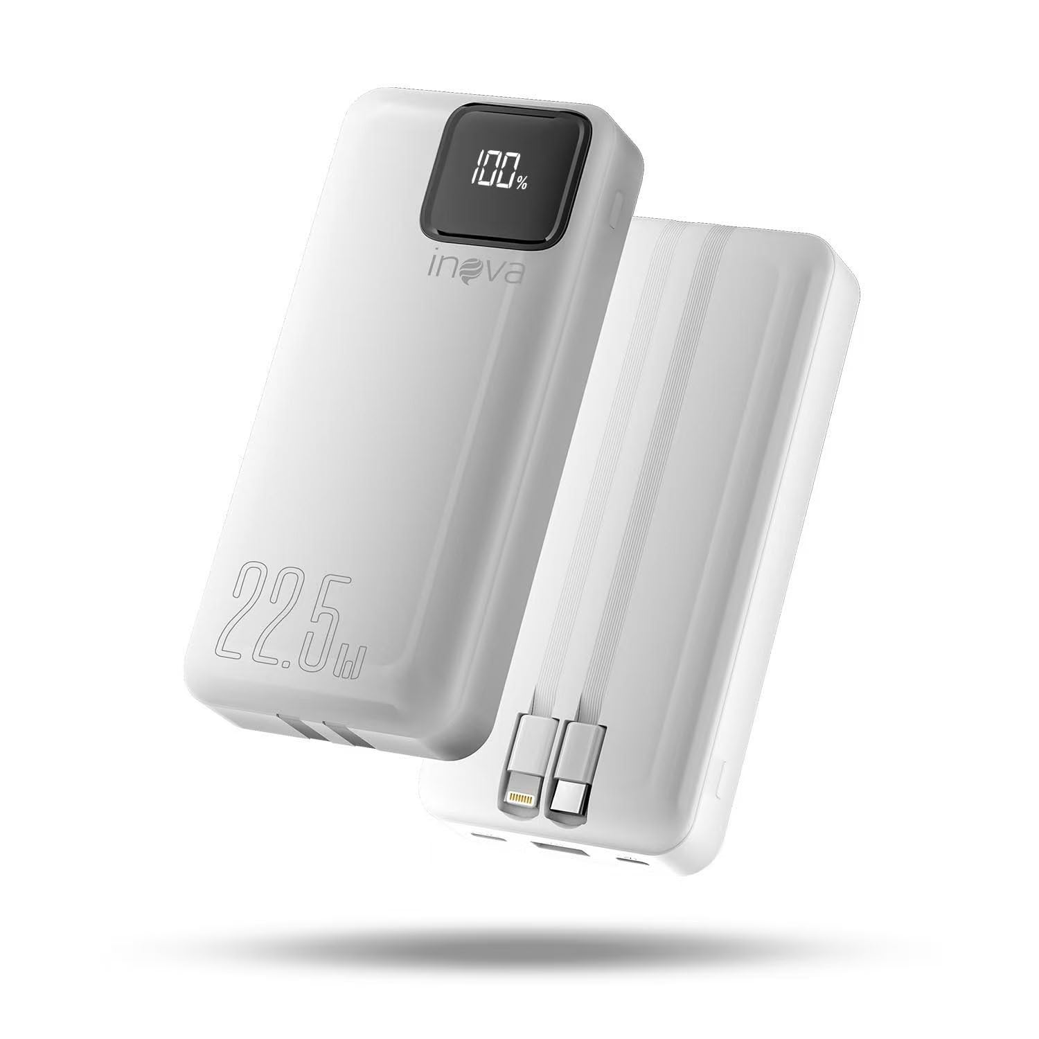 Power Bank com cabo integrado, Carregador Portátil de 20000mAh com