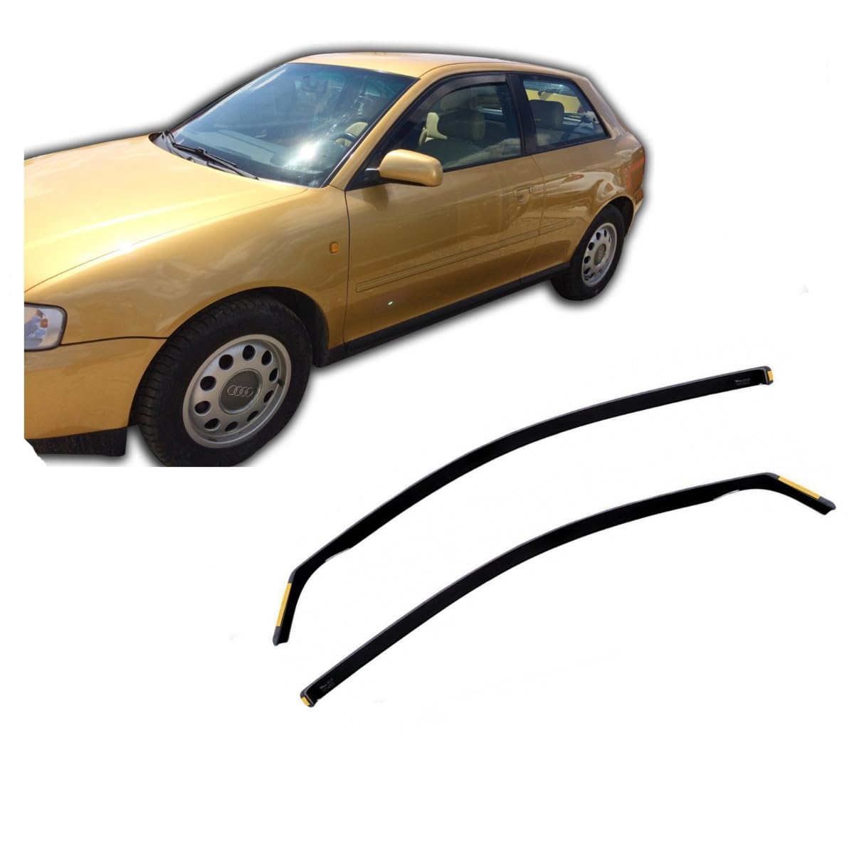 Deflettori D'Aria Heko Per Audi A3 8P Sportback 5 Porte 2003-2012 - Set 4 Pezzi, Antivento E Antipioggia - Foto 5