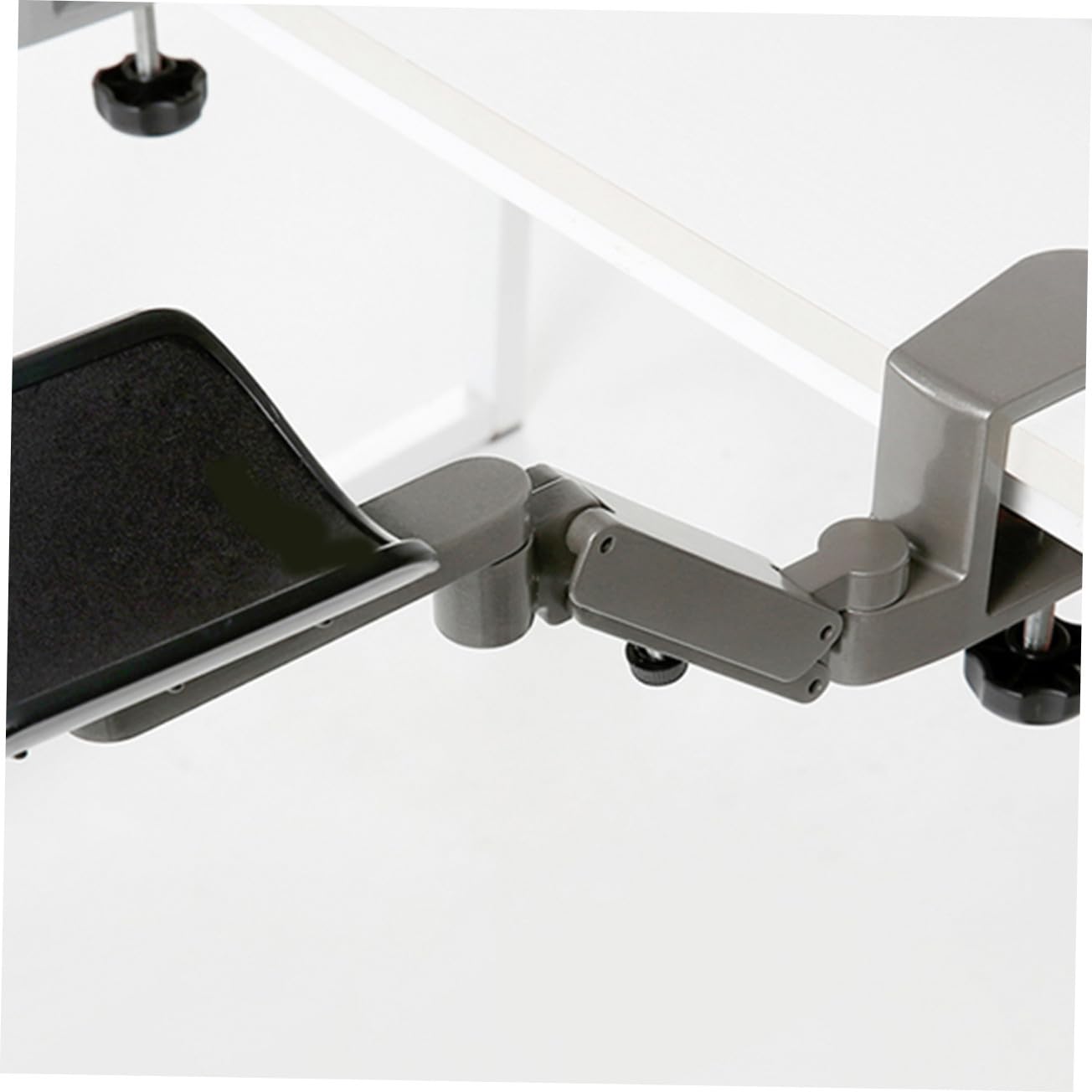 SHINEOFI Tappetino Mouse Ergonomico Poggiapolso Supporto Per Braccio Del Computer in Metallo Regolabile Staffa Per Computer Grigio