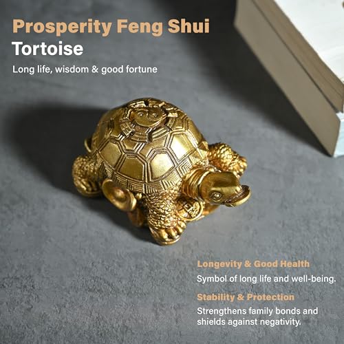 Image of ZAICUS Feng Shui Tortoise for Home Decor | Turtle on Coins for Good Luck | Vastu & Prosperity Ideal Showpiece & Diwali Gift for Housewarming, Office Desk & Decoration