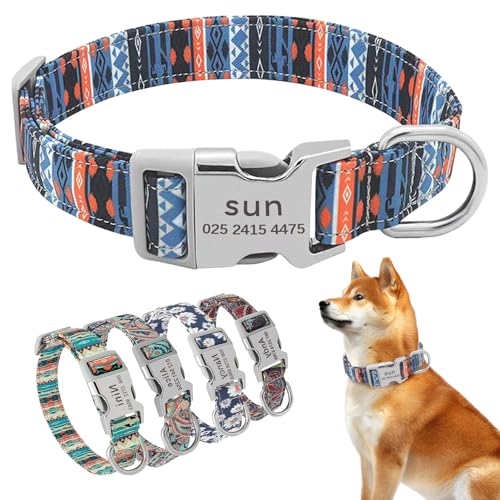Xstzr Personalisiertes Hundehalsband mit Namen