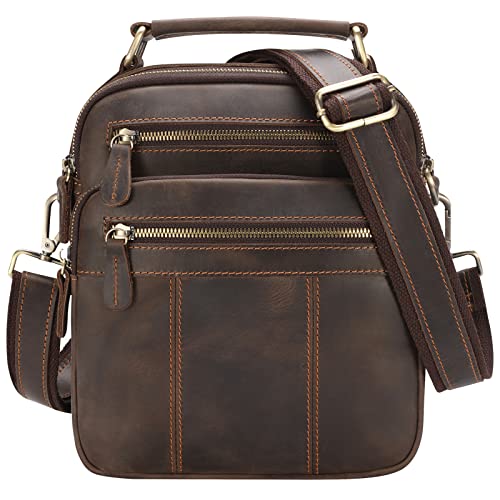 Jack&Chris Leather Messenger Bag for Men, Man Purse Crossbody Bags for Work Business