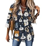 Tissu polyester confortable : fabriqué à partir de polyester doux et léger, ce joli chemisier coloré pour femme offre une coupe décontractée adaptée pour les chemises d'été pour femmes ou sous les vêtements d'hiver pour femmes