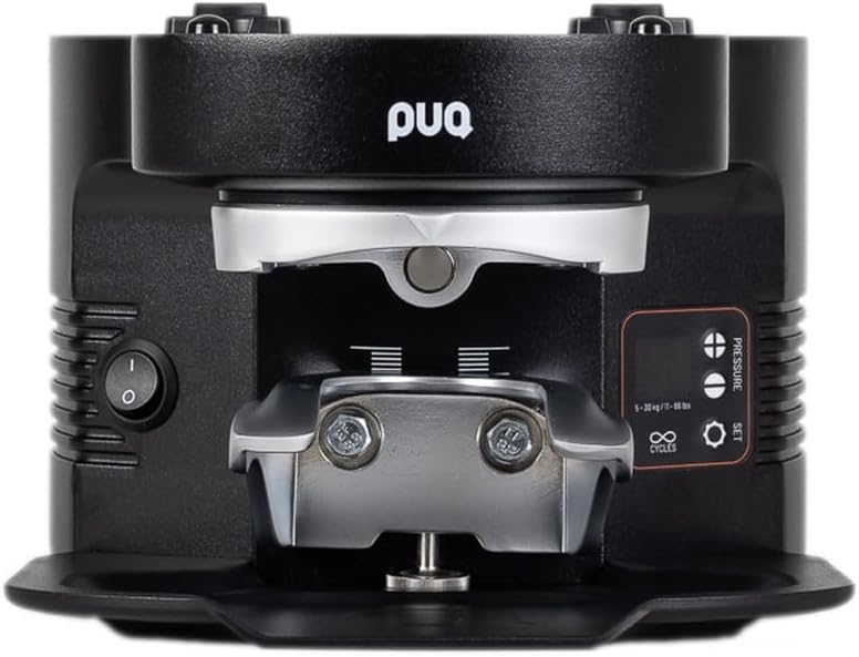 Puq Puqpress Gen 5 M3 Automatic Coffee Tamper, Calibrated Espresso Tamper, Fits Mahlkonig E65s & E65 GBW Grinders, Adjustable Tamping Profiles & Pressure (Black, 57.3 MM)