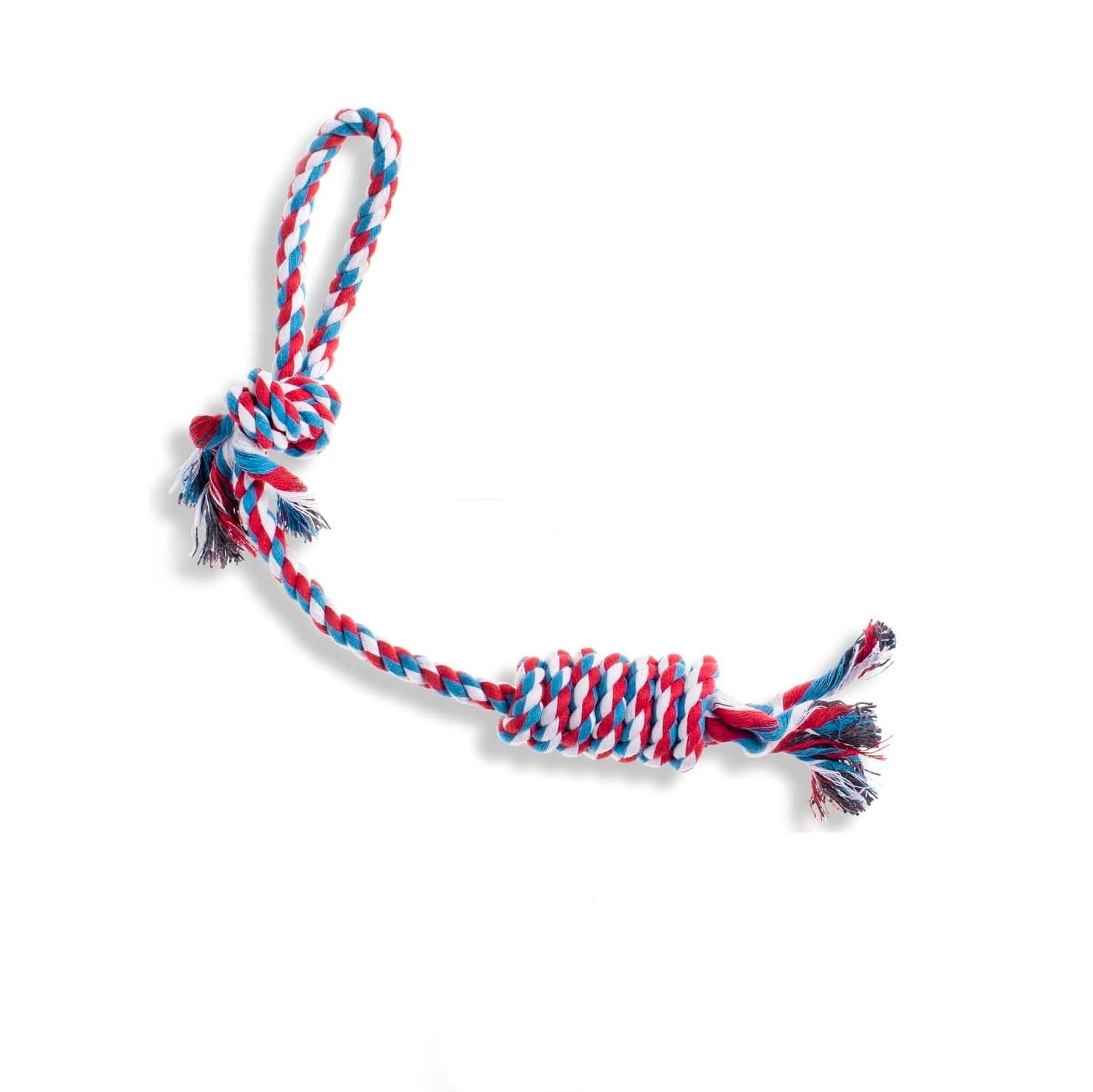 Woowoofy Dog Rope Toy Anti Slip Design for Aggressive Chewers Teething Training Nearly Indestructible Dog Toys 100% Natural Cotton Rope for Small and Medium Dog (Pack of 3) - Image 3