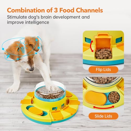 Potaroma Dog Puzzle Toy 2 Levels, Slow Feeder, Pup Food Treat Feeding Dispenser for IQ Training and Entertainment for All Breeds 4.2 Inch Height - Image 4