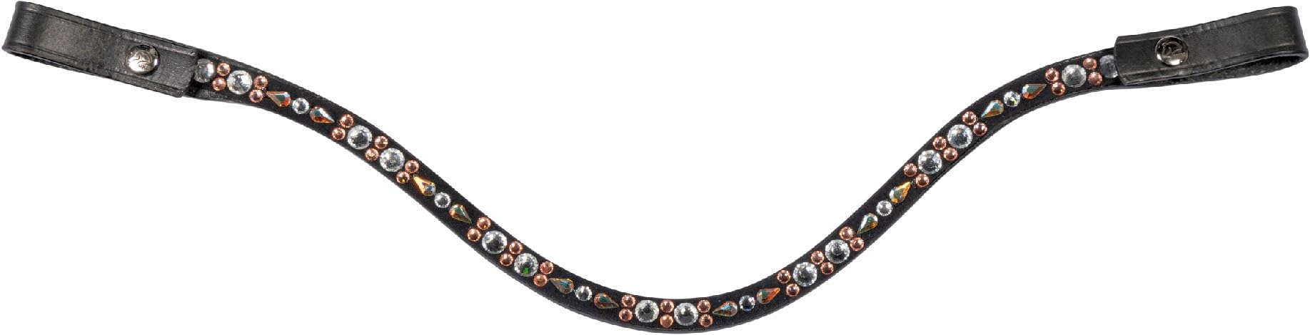 HKM Sparkle Browband White/Rose-Gold Cob