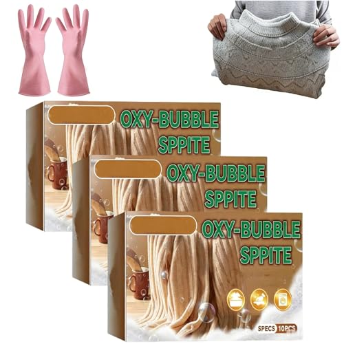 Tabletas Revive para suéteres, antiencogimiento, restaura la suavidad y seguras para los colores, tabletas efervescentes, fórmula potente en telas delicadas, remojo suave para cachemir (3pcs)
