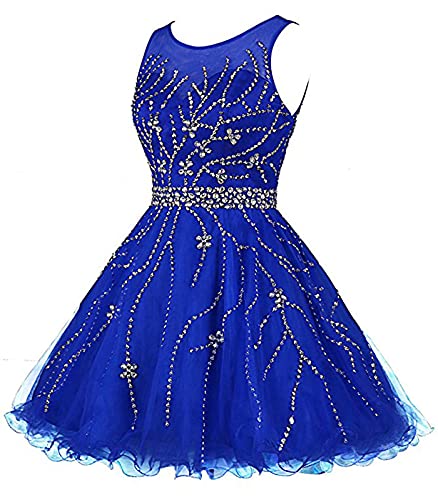 Ll Bridal A-Line Scoop Neck Beading Prom Dress 2021 Short Homecoming Evening Ball Gown 2021 Teal Blue #TOP2