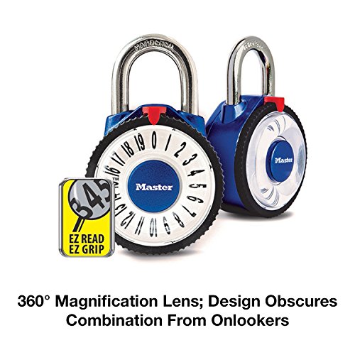 Image of Master Lock 1588D Locker Lock Combination Padlock with Magnification Lens, 1 Pack, Colors May Vary