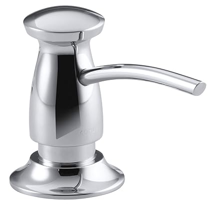 KOHLER K-1893-C-CP Clam Shell-Packed Soap or Lotion Dispenser with Transitional Design, Polished Chrome