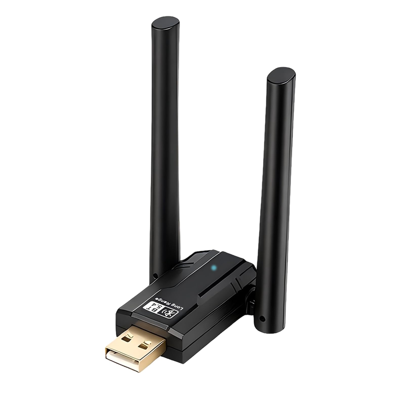 Dongle Bluetooth 5.4, adaptador Bluetooth USB de larga distancia 150 m antena multi-direccional Bluetooth de baja latencia para PC portátil auriculares ratón controlador Smartphone Tablet Windows 11