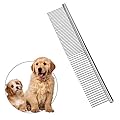 Dog Combs for Grooming, Metal Cat Comb for Removing Tangles and Knots, Professional Grooming Tool for Long Haired Dog, Cat and other pets