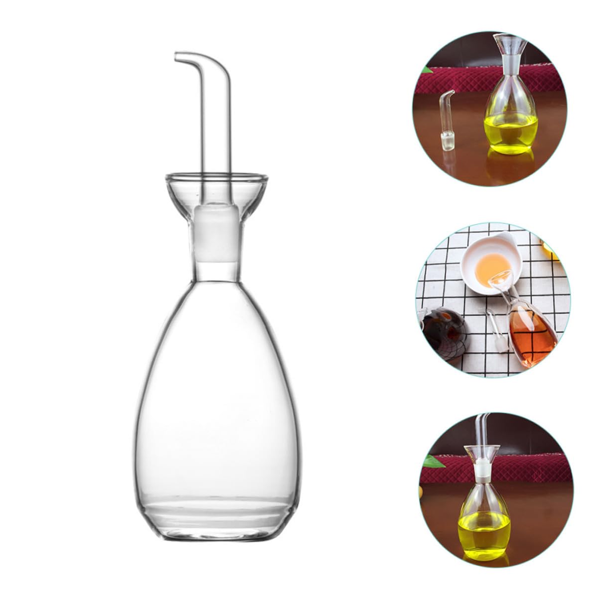 Aceitera de Vidrio 250ml para Cocina y Condimentos Líquidos