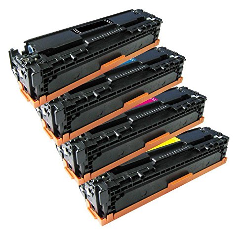 Premium Compatible Replacements for HP 125A Toner Set, HP CB540A, HP CB541A, HP CB542A, HP CB543A, for use in HP Color LaserJet CM1312 MFP, Color LaserJet CM1312nfi, Color LaserJet CP1215, Color LaserJet CP1515n, Color LaserJet CP1518ni Printers