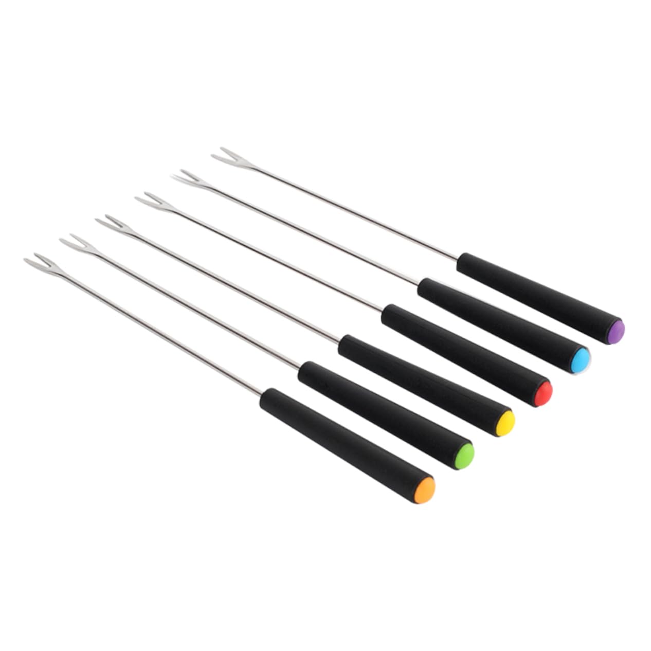 CIYODO 1set Fondue Fork Comfortable Grip Cheese Hot Pot Forks for Parties Buffets Catering Easy to Clean Design 6pcs