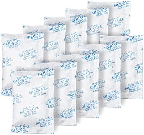 Silica Gel Packs - 80Pcs 20Gram Moisture Absorbers, Premium Transparent Desiccant for Storage, Silica Gel Desiccant Packets Food Safe for Moisture