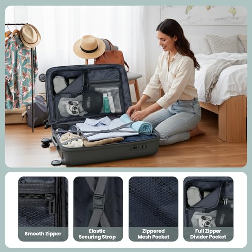 Image of Storite 74Cms | 28 Inch Polypropylene Hard Side Cabin Trolley Luggage with 360 Spinner Wheels & TSA Lock Lightweight Travel Suitcase for Men & Women - Quartz Grey
