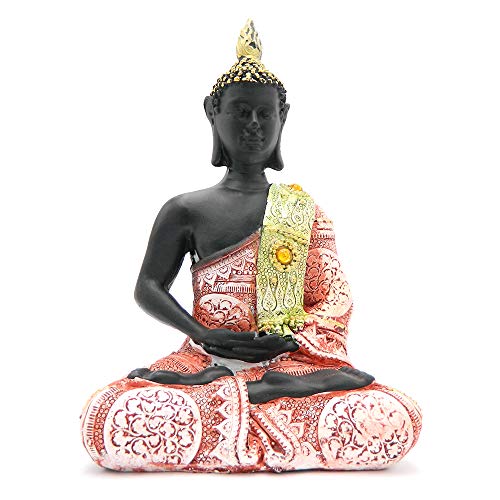 Estatua de Buda Decorativa 8 pulgadas Rojo