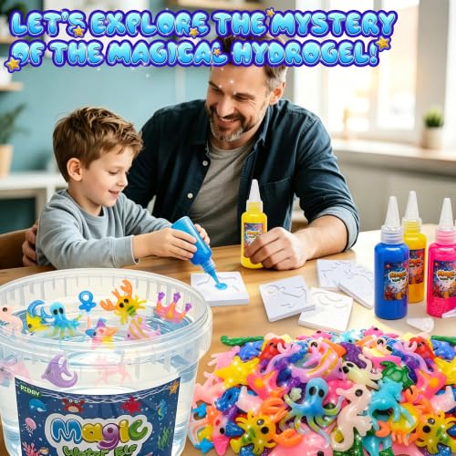 PIDAY Magic Water Elf Toy Kit – Squishies for Kids, 21 Gels & 15 Molds, Magic Gel Water Pets Sensory DIY Craft Kit, Party Favors & Gifts for Kids Ages 3+ — view 5