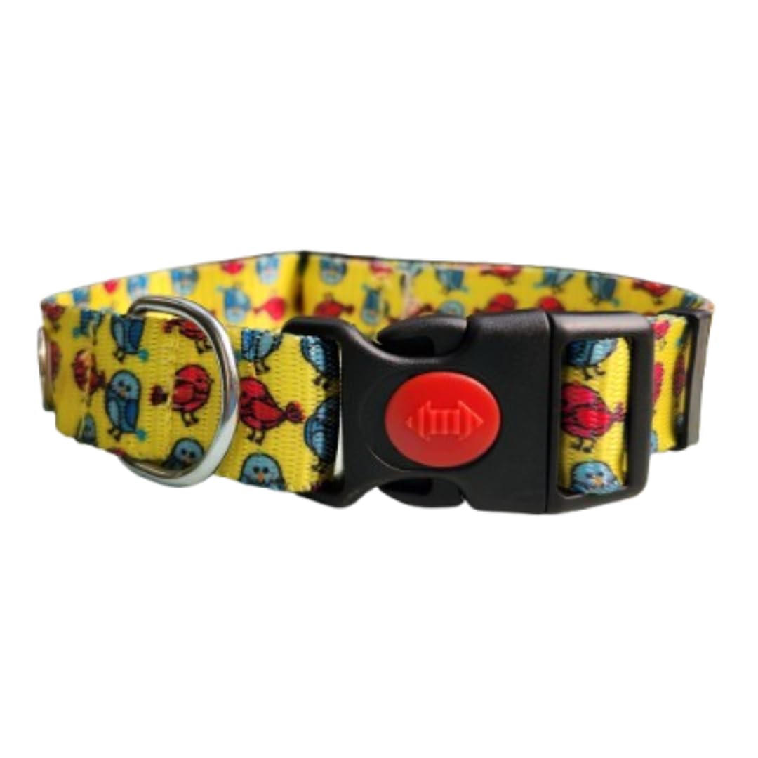 TEDHI POONCH Premium Adjustable Printed Collar For Dogs & Puppies (Cheerful Chirps, Large),10 cm,W_10 cm,Yellow (B0CS94YLK7) Amazon Price History, Amazon Price Tracker