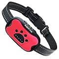 Anti Bark Collar Rechargeable for Small Medium Large Dogs No Shock Anti Barking Dog Collars Stop Dog Barking Device 7 Sensitivities Beep & Vibration Mode, No Bark Collar Training Dogs No Barking, Pink