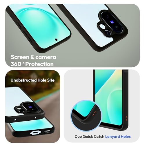 Image of KAPAVER Hybrid Series Back Cover Case Compatible with Vivo S30 PRO Mini /Vivo X200 FE 5G (PC+TPU) (Black)
