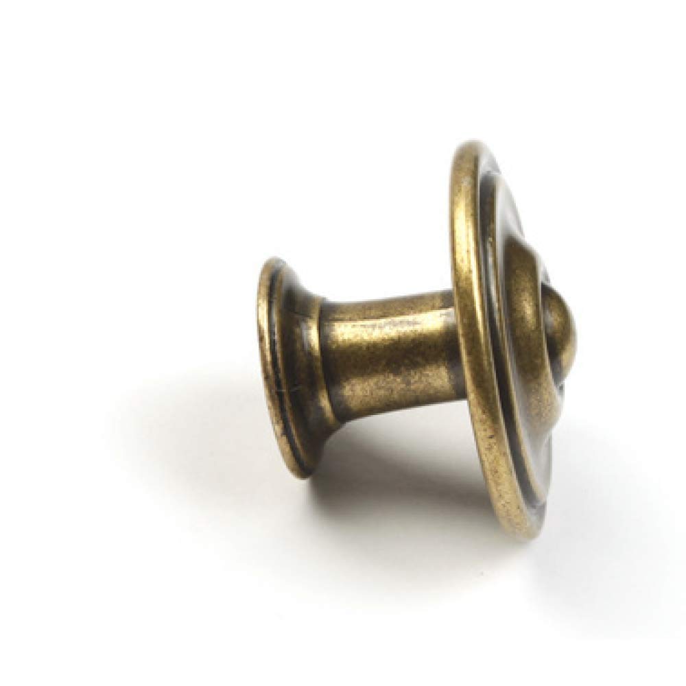 KHTUMEWARE-88151.34AE Round Knob, Antique English Brass, 34 mm, 10-Pack in Antique English Brass — KHTUMEWARE