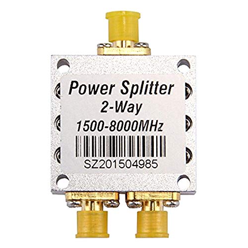 High Frequency 1.5-8Ghz Power Divider 1pcs/1500~8000Mhz 2 Way RF Power Splitter Combiner w/SMA Female Connector