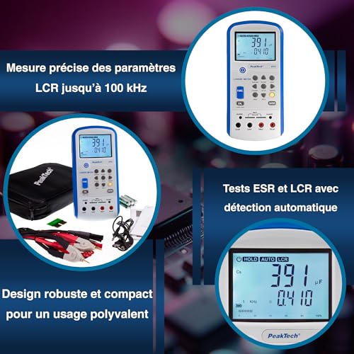 Instrument de mesure LCR PeakTech 2170 multifonction à fréquences variables
