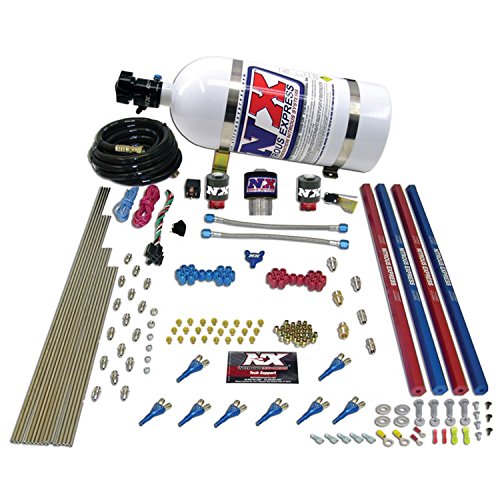 Nitrous Express - Pro-Shk/Gas Nitrous Kit (200-600Hp) W/Rails And 15Lb Bottle (91206-15) #TOP12