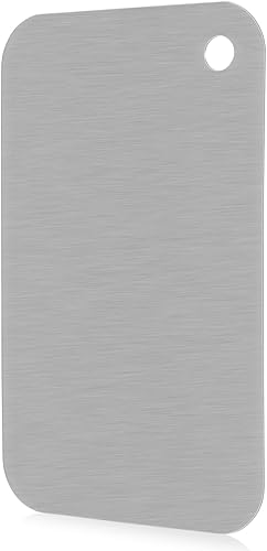 Tablas de cortar de acero inoxidable para cocina: tabla de cortar de acero inoxidable 304 de doble cara, libre de arañazos, tabla de cortar