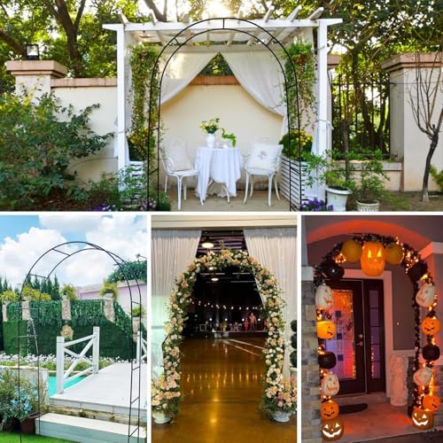 Arco de jardín de acero de alta resistencia con base estable y 3m de altura 8